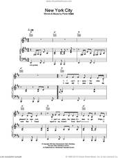 Cover icon of New York City sheet music for voice, piano or guitar by Peter Malick and Norah Jones, intermediate skill level