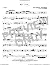 Cover icon of Anti-Hero sheet music for clarinet solo by Taylor Swift and Jack Antonoff, intermediate skill level