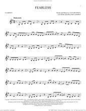 Cover icon of Fearless sheet music for clarinet solo by Taylor Swift, Hillary Lindsey and Liz Rose, intermediate skill level