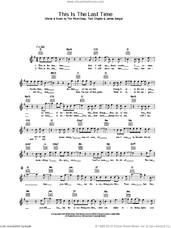 Cover icon of This Is The Last Time sheet music for voice and other instruments (fake book) by Tim Rice-Oxley, intermediate skill level