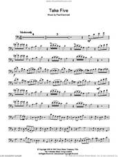 Cover icon of Take Five sheet music for trombone solo by Dave Brubeck and Paul Desmond, intermediate skill level