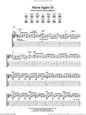Cover icon of Alone Again Or sheet music for guitar (tablature) by Love and Brian MacLean, intermediate skill level