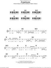 Cover icon of Angeleyes sheet music for piano solo (chords, lyrics, melody) by ABBA, Benny Andersson and Bjorn Ulvaeus, intermediate piano (chords, lyrics, melody)