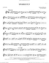 Cover icon of Sparks Fly sheet music for alto saxophone solo by Taylor Swift, intermediate skill level