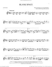 Cover icon of Blank Space sheet music for alto saxophone solo by Taylor Swift, Johan Schuster, Max Martin and Shellback, intermediate skill level