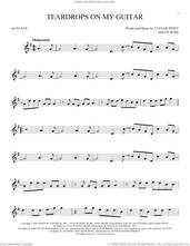 Cover icon of Teardrops On My Guitar sheet music for alto saxophone solo by Taylor Swift and Liz Rose, intermediate skill level