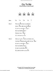 Cover icon of Cry To Me sheet music for guitar (chords) by Solomon Burke and Bert Russell, intermediate skill level