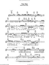 Cover icon of This War sheet music for voice and other instruments (fake book) by Sting, intermediate skill level