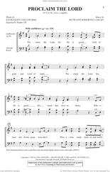 Cover icon of Proclaim The Lord sheet music for choir (SATB: soprano, alto, tenor, bass) by Ruth Ann Somervell and Laura Kate Collum, intermediate skill level