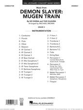 Cover icon of Music from Demon Slayer: Mugen Train (arr. Michael Brown) (COMPLETE) sheet music for concert band by Michael Brown, Go Shiina, Go Shiina and Yuki Kajiura and Yuki Kajiura, intermediate skill level