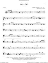 Cover icon of willow sheet music for violin solo by Taylor Swift and Aaron Dessner, intermediate skill level