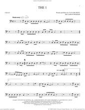 Cover icon of the 1 sheet music for cello solo by Taylor Swift and Aaron Dessner, intermediate skill level
