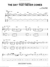 Cover icon of The Day That Never Comes sheet music for guitar solo (easy tablature) by Metallica and James Hetfield, easy guitar (easy tablature)