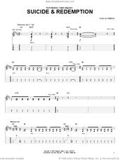 Cover icon of Suicide and Redemption sheet music for guitar solo (easy tablature) by Metallica, easy guitar (easy tablature)