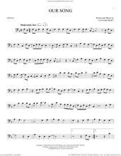 Cover icon of Our Song sheet music for cello solo by Taylor Swift, intermediate skill level