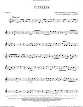 Cover icon of Fearless sheet music for violin solo by Taylor Swift, Hillary Lindsey and Liz Rose, intermediate skill level