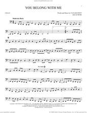 Cover icon of You Belong With Me sheet music for cello solo by Taylor Swift and Liz Rose, intermediate skill level