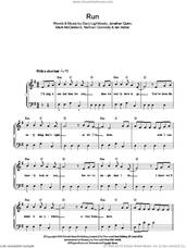 Cover icon of Run sheet music for piano solo by Leona Lewis, Gary Lightbody, Iain Archer, Jonathan Quinn, Mark McClelland and Nathan Connolly, easy skill level