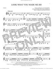 Cover icon of Look What You Made Me Do sheet music for violin solo by Taylor Swift, Fred Fairbrass, Jack Antonoff, Richard Fairbrass and Rob Manzoli, intermediate skill level
