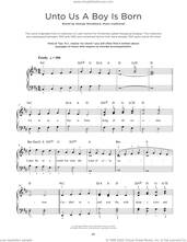 Cover icon of Unto Us A Boy Is Born sheet music for piano solo  and Anonymous, beginner skill level