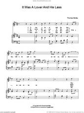 Cover icon of It Was A Lover And His Lass sheet music for piano solo by Thomas Morley, classical score, easy skill level