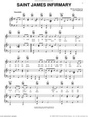 Cover icon of Saint James Infirmary sheet music for voice, piano or guitar by Joe Primrose, intermediate skill level