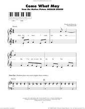 Cover icon of Come What May (from Moulin Rouge) sheet music for piano solo (5-fingers) by Nicole Kidman and Ewan McGregor, David Baerwald and Kevin Gilbert, beginner piano (5-fingers)