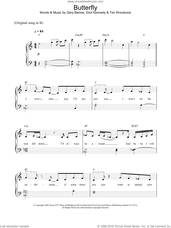 Cover icon of Butterfly, (intermediate) sheet music for piano solo by Delta Goodrem, intermediate skill level
