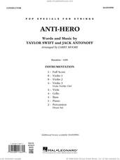 Cover icon of Anti-Hero (arr. Larry Moore) (COMPLETE) sheet music for orchestra by Taylor Swift, Jack Antonoff and Larry Moore, intermediate skill level