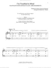 Cover icon of I'm Troubled In Mind sheet music for piano solo , Blanche K. Thomas and Leah Claiborne, classical score, intermediate skill level