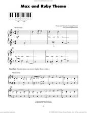 Cover icon of Max And Ruby Theme sheet music for piano solo (5-fingers) by Geoffrey Bennett and Benjamin Johannesen, beginner piano (5-fingers)
