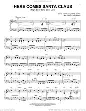 Cover icon of Here Comes Santa Claus [Boogie Woogie version] (arr. Brent Edstrom) sheet music for piano solo by Gene Autry, Brent Edstrom and Oakley Haldeman, intermediate skill level