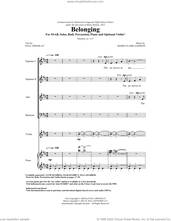 Cover icon of Belonging sheet music for choir (SSAB) by Marie-Clairé Saindon and Paul Grindlay, intermediate skill level