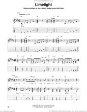 Cover icon of Limelight sheet music for guitar (tablature, play-along) by Rush, Alex Lifeson, Geddy Lee and Neil Peart, intermediate skill level