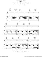Cover icon of Run sheet music for voice, piano or guitar by Snow Patrol, intermediate skill level