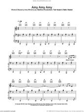 Cover icon of Amy Amy Amy sheet music for voice, piano or guitar by Amy Winehouse, Felix Howard and Matthew Rowbottom, intermediate skill level