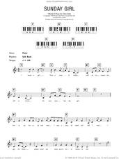 Cover icon of Sunday Girl sheet music for piano solo (keyboard) by Blondie and Chris Stein, intermediate piano (keyboard)