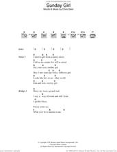 Cover icon of Sunday Girl sheet music for guitar (chords) by Blondie and Chris Stein, intermediate skill level