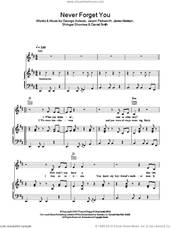 Cover icon of Never Forget You sheet music for voice, piano or guitar by Noisettes, Daniel Smith, George Astasio, James Morrison, Jason Pebworth and Shingai Shoniwa, intermediate skill level