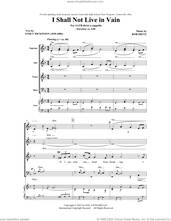 Cover icon of I Shall Not Live In Vain sheet music for choir (SATB Divisi) by Rob Dietz and Emily Dickinson, intermediate skill level