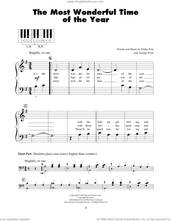 Cover icon of The Most Wonderful Time Of The Year sheet music for piano solo (5-fingers) by Andy Wiliams, Eddie Pola and George Wyle, beginner piano (5-fingers)