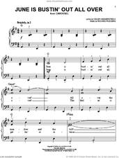Cover icon of June Is Bustin' Out All Over sheet music for piano solo by Rodgers & Hammerstein, Carousel (Musical), Oscar II Hammerstein and Richard Rodgers, easy skill level