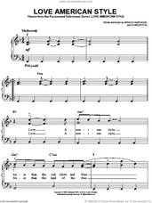 Cover icon of Love American Style sheet music for piano solo by Arnold Margolin and Charles Fox, easy skill level