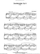Cover icon of Davidsbundler, Op. 6 (Innig) sheet music for piano solo by Robert Schumann, classical score, intermediate skill level