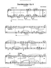 Cover icon of Davidsbundler, Op. 6 (Lebhaft) sheet music for piano solo by Robert Schumann, classical score, intermediate skill level
