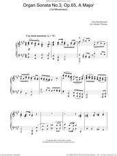 Cover icon of Organ Sonata No.3, Op.65, A Major sheet music for piano solo by Felix Mendelssohn-Bartholdy, classical score, intermediate skill level