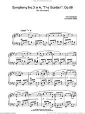 Cover icon of Symphony No.3 in A, 'The Scottish', Op.56 (3rd Movement) sheet music for piano solo by Felix Mendelssohn-Bartholdy, classical score, intermediate skill level