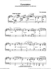 Cover icon of Consolation sheet music for piano solo by Felix Mendelssohn-Bartholdy, classical score, intermediate skill level