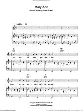 Cover icon of Mary Ann sheet music for voice, piano or guitar by Roaring Lion and Rafael De Leon, intermediate skill level