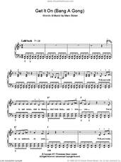 Cover icon of Bang A Gong (Get It On) sheet music for piano solo by T Rex and Marc Bolan, easy skill level